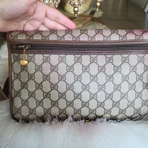 100% Authentic gucci vintage GG canvas crossbody bag - Picture 2 of 13